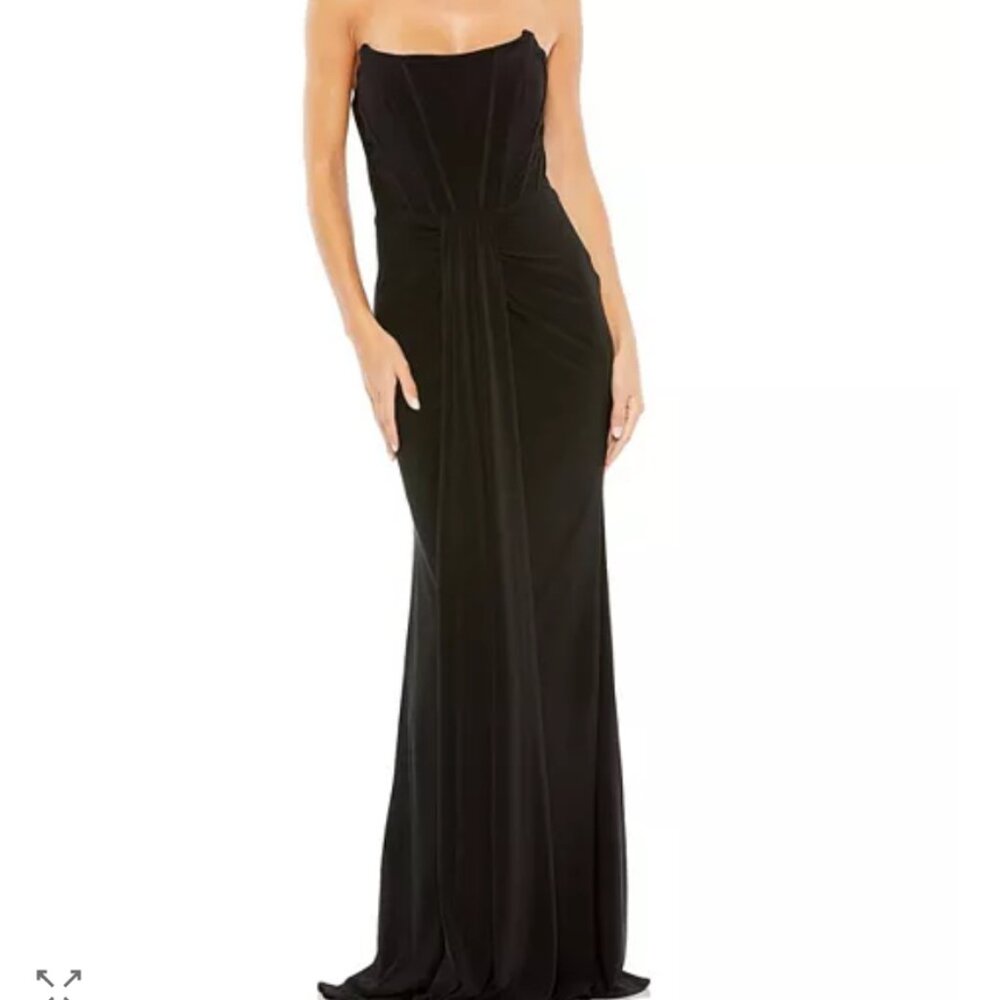 Mac Duggal Strapless Sweetheart Jersey Gown